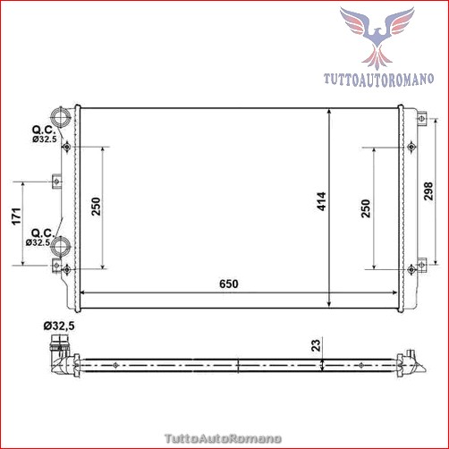 53406A Radiatore raffreddamento motore NRF